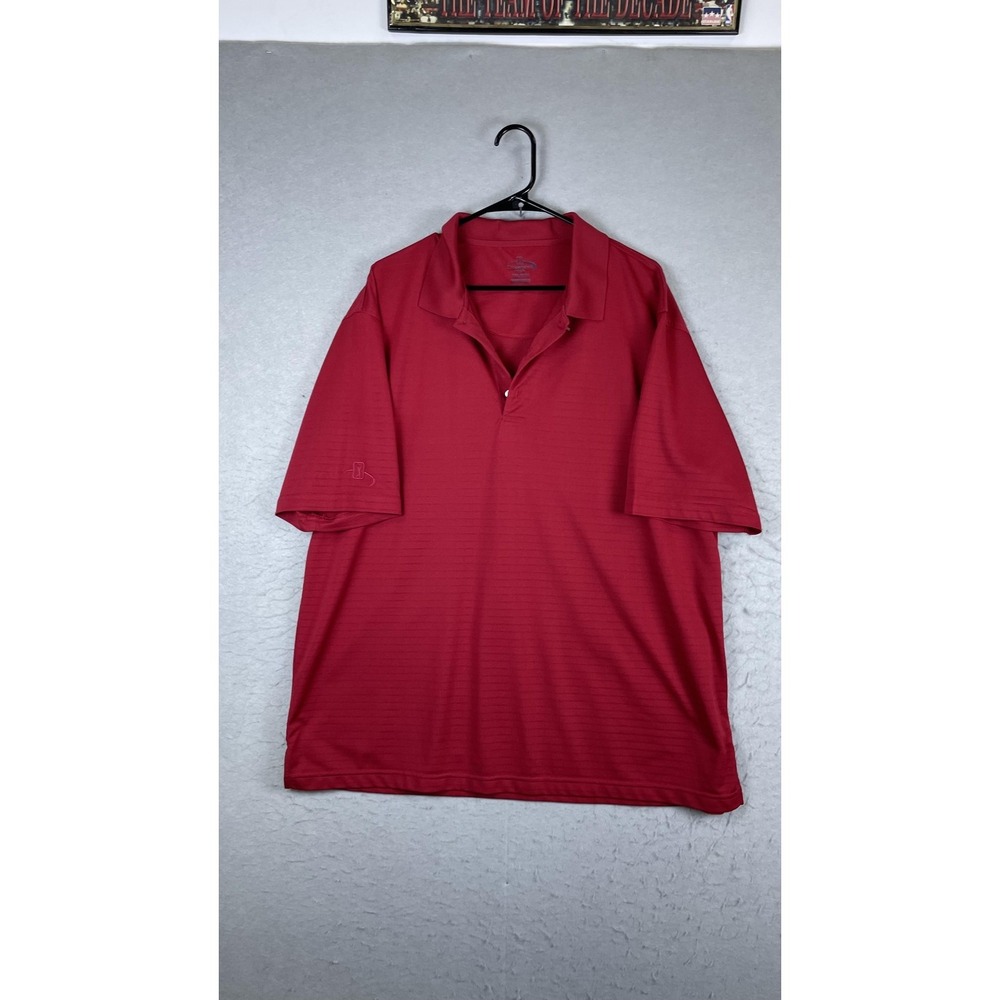 Champions Tour Shirt Mens 2XL‎ Red Golf Polo Performance Casual Short Sleeve